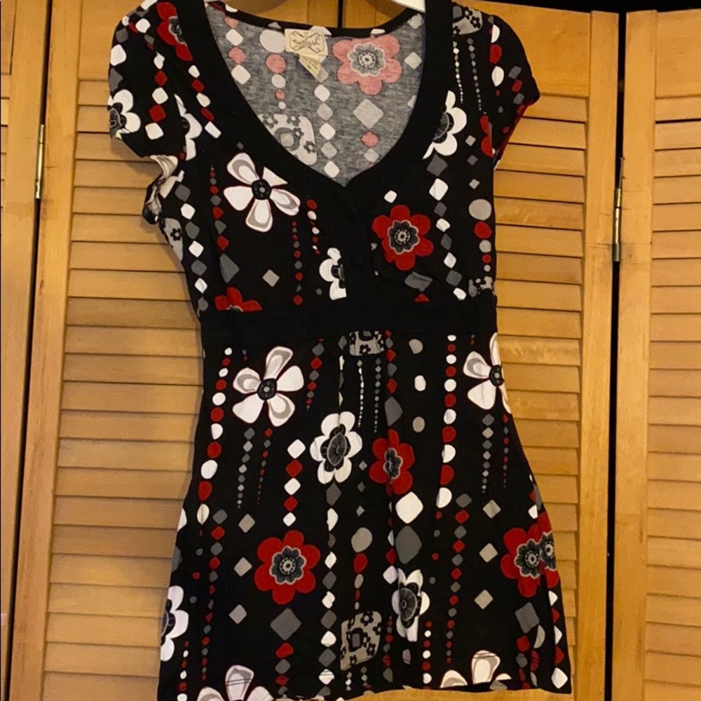 Black floral top y2k